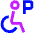 Disability Parking Icon from Sharp Neon Set