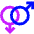 Gender Gay 1 Icon from Sharp Neon Set