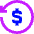 Transaction Refund Cashback Icon from Sharp Neon Set