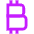 Bitcoin Icon from Sharp Neon Set