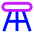 Stool Icon from Sharp Neon Set