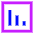 Graph Bar Decrease Square Icon from Sharp Neon Set