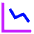 Graph Decrease Icon from Sharp Neon Set
