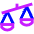Justice Scale 2 Icon from Sharp Neon Set