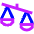 Justice Scale 3 Icon from Sharp Neon Set