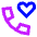 Phone Favorite Heart Icon from Sharp Neon Set