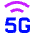 Cellular Network 5g Icon from Sharp Neon Set