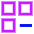 Application Remove Subtract Icon from Sharp Neon Set