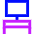 Workspace Desk Icon from Sharp Neon Set