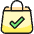 Shopping Bag Check Icon from Ultimate Colors Set | Free Download as SVG Vector and Transparent PNG | Streamline icons