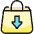 Shopping Bag Download Icon from Ultimate Colors Set