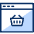 Shopping Basket Application Window Icon from Cyber Duotone Set