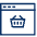 Shopping Basket Application Window Icon from Cyber Line Set