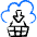 E Commerce Add Basket Cloud Icon from Freehand Duotone - Free Set