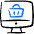 E Commerce Basket Monitor Icon from Freehand Duotone - Free Set