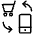 Mobile Shopping Cart Exchange Icon from Ultimate Light - Free Set