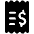Receipt Dollar Icon from Ultimate Bold - Free Set