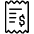 Receipt Dollar Icon from Ultimate Light - Free Set