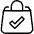 Shopping Bag Check Icon from Ultimate Light - Free Set