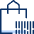 Shopping Bag Barcode Icon from Cyber Duotone Set