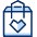 Shopping Bag Heart 1 Icon from Cyber Duotone Set