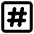 Hashtag Tag Channel Phone Number Icon from Core Remix Set