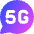 5g Chat Message Icon from Core Gradient Set