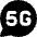 5g Chat Message Icon from Core Solid Set