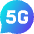 5g Chat Message Icon from Sharp Gradient Set