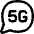5g Chat Message Icon from Flex Line Set