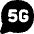 5g Chat Message Icon from Flex Solid Set
