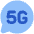 5g Chat Message Icon from Plump Flat Set