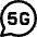 5g Chat Message Icon from Core Line Set