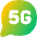 5g Chat Message Icon from Flex Gradient Set