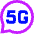 5g Chat Message Icon from Sharp Neon Set