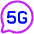 5g Chat Message Icon from Plump Neon Set