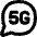 5g Chat Message Icon from Flex Remix Set