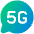 5g Chat Message Icon from Plump Gradient Set