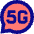 5g Chat Message Icon from Sharp Pop Set