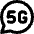 5g Chat Message Icon from Core Remix Set