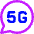 5g Chat Message Icon from Core Neon Set