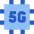 5g Chip Icon from Sharp Flat Set