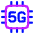 5g Chip Icon from Plump Neon Set