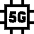 5g Chip Icon from Sharp Line Set