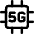 5g Chip Icon from Core Line Set