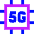 5g Chip Icon from Sharp Neon Set