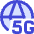 5g Network Globe Icon from Sharp Duo Set