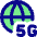 5g Network Globe Icon from Core Pop Set