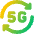 5g Refresh Signal Icon from Core Gradient Set