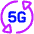 5g Refresh Signal Icon from Plump Neon Set